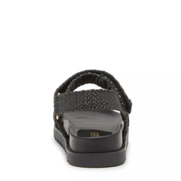 Guess Women’s Fabrisa Sandals Woven Fabric Adjustable Strap Black Size 8 - Picture 4 of 12